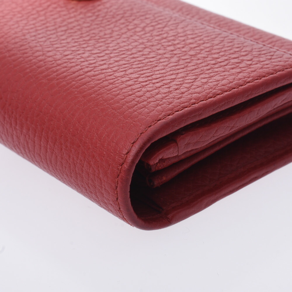 Gucci Zipper Calf GG Wallet Marmont Long Red - Picture 4 of 12
